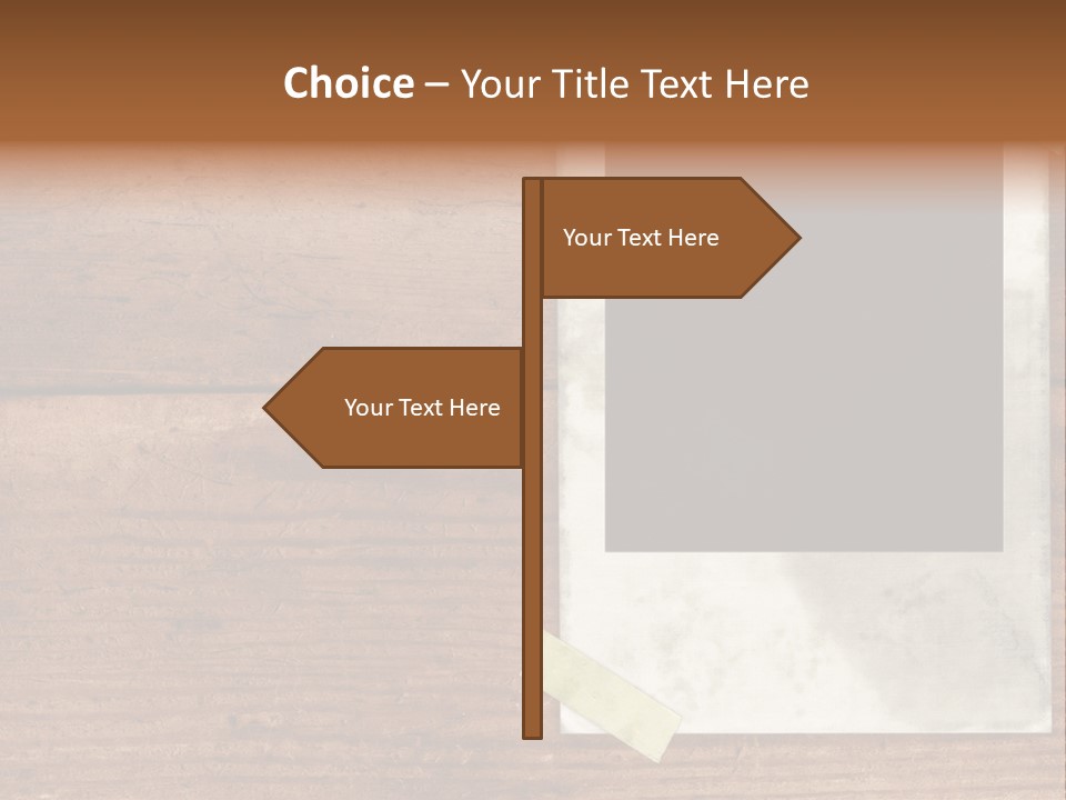 Instant Photo On Wood Plank PowerPoint Template