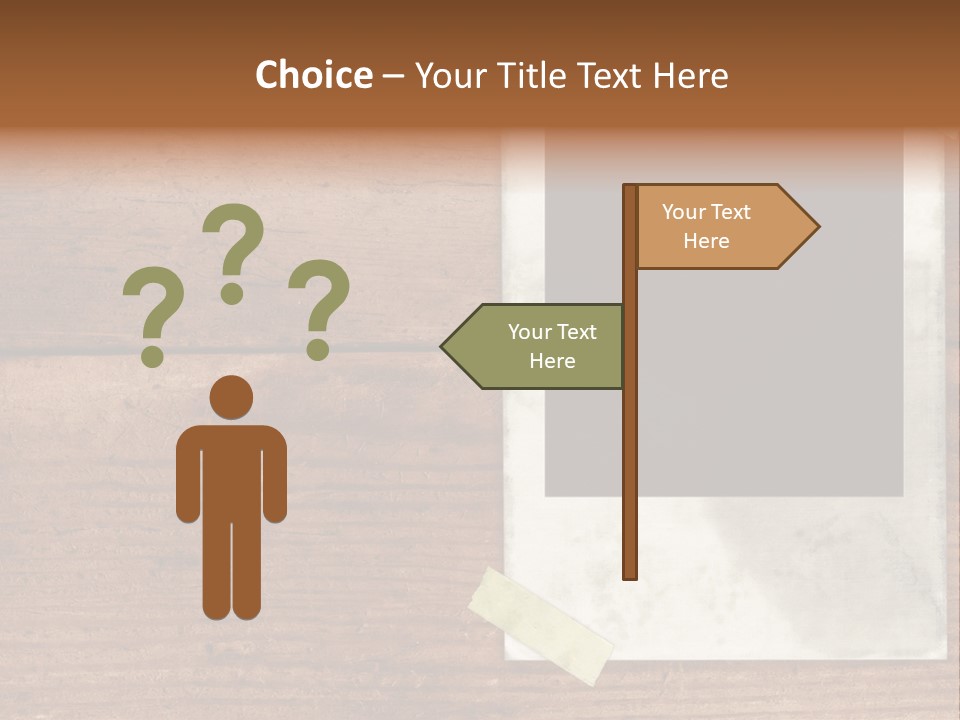 Instant Photo On Wood Plank PowerPoint Template