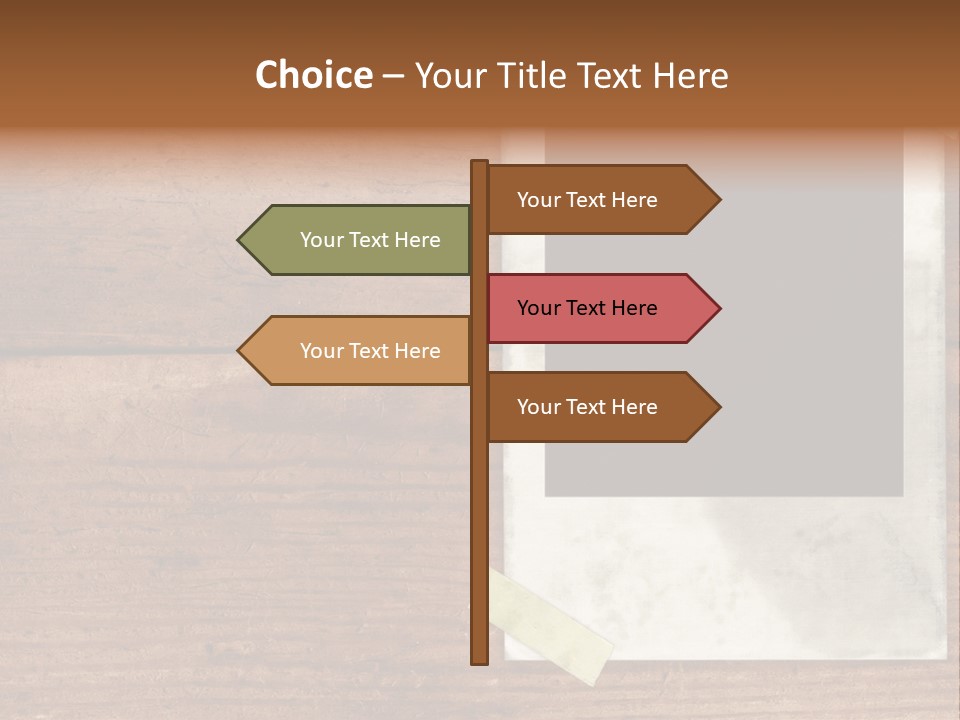 Instant Photo On Wood Plank PowerPoint Template