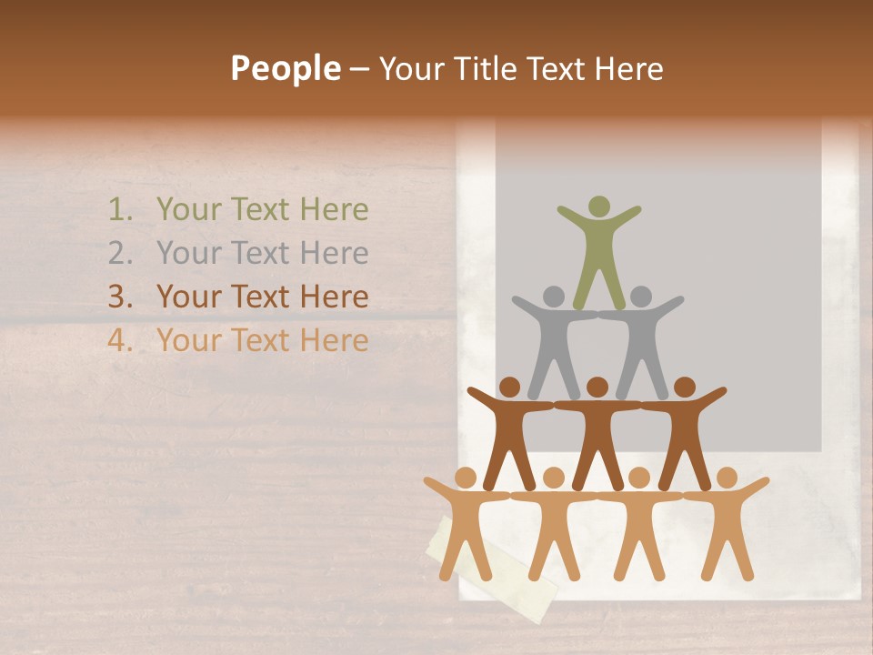 Instant Photo On Wood Plank PowerPoint Template