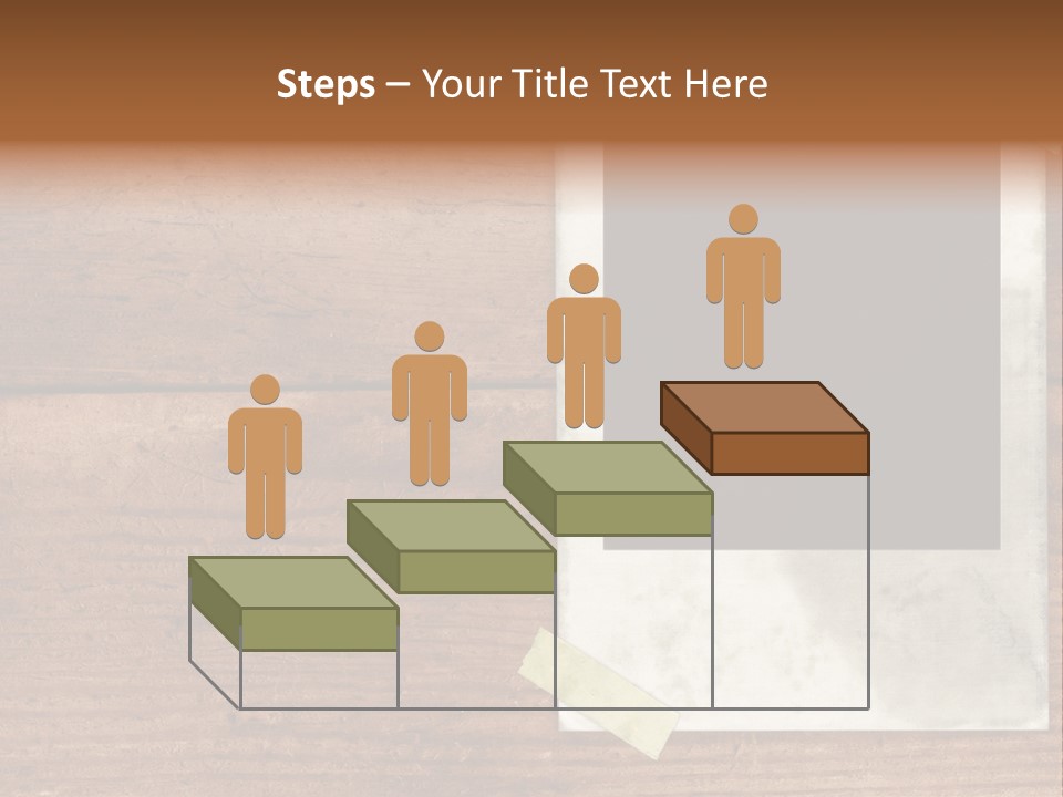 Instant Photo On Wood Plank PowerPoint Template