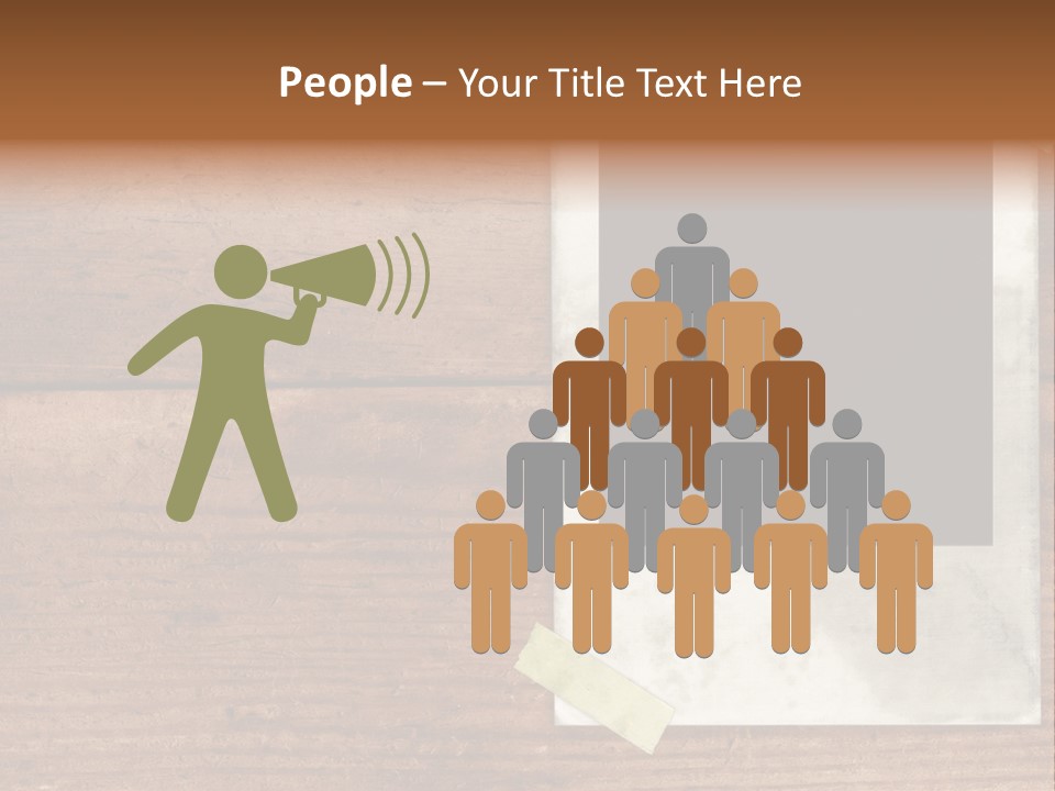 Instant Photo On Wood Plank PowerPoint Template