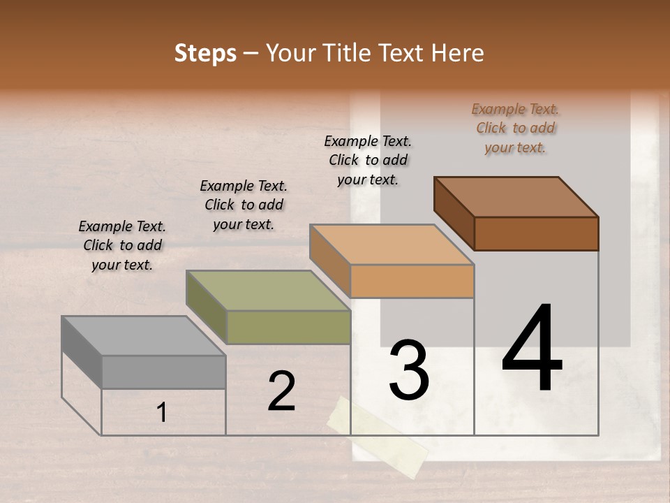 Instant Photo On Wood Plank PowerPoint Template
