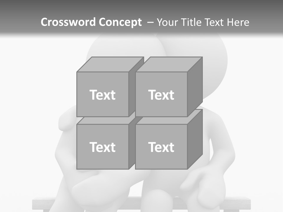 3D Cute Lovers Sit Bosom And Are Happy PowerPoint Template