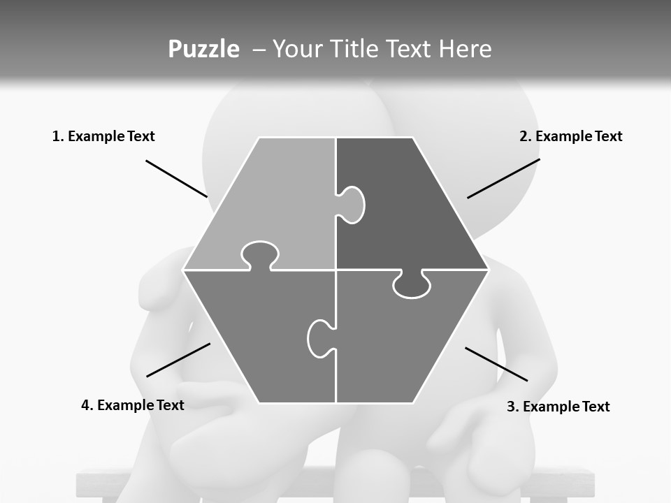 3D Cute Lovers Sit Bosom And Are Happy PowerPoint Template