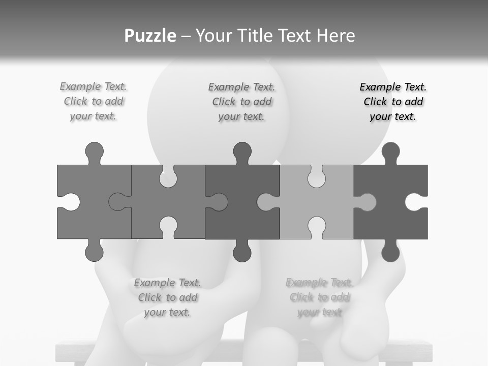 3D Cute Lovers Sit Bosom And Are Happy PowerPoint Template