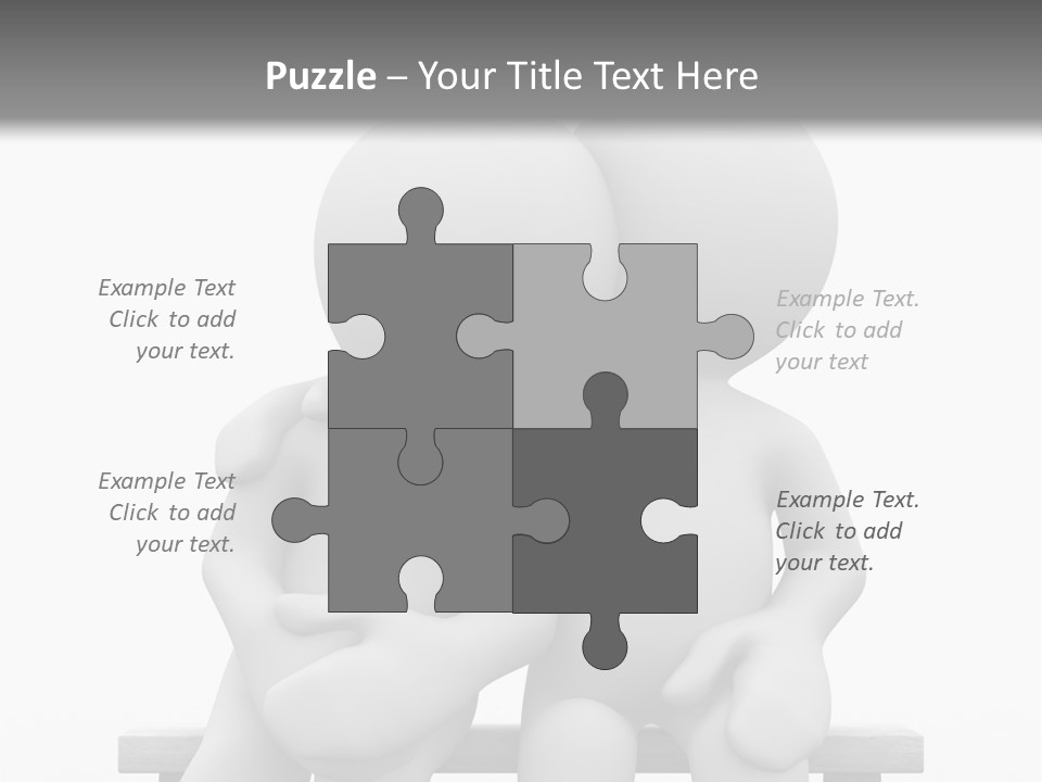 3D Cute Lovers Sit Bosom And Are Happy PowerPoint Template