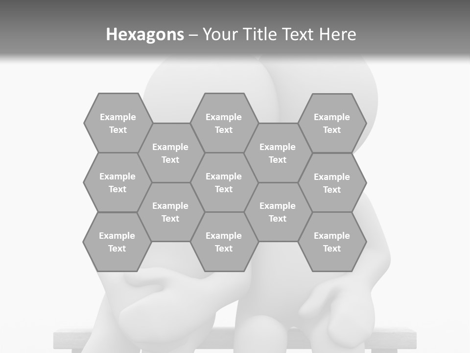 3D Cute Lovers Sit Bosom And Are Happy PowerPoint Template