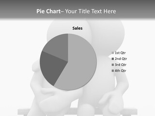 3D Cute Lovers Sit Bosom And Are Happy PowerPoint Template