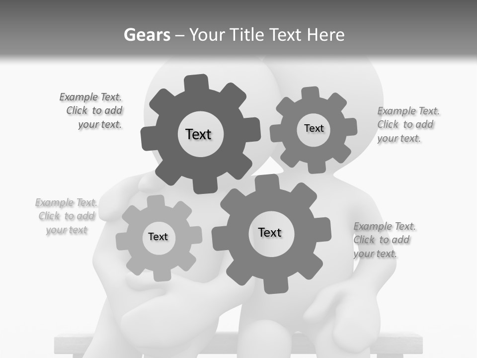 3D Cute Lovers Sit Bosom And Are Happy PowerPoint Template