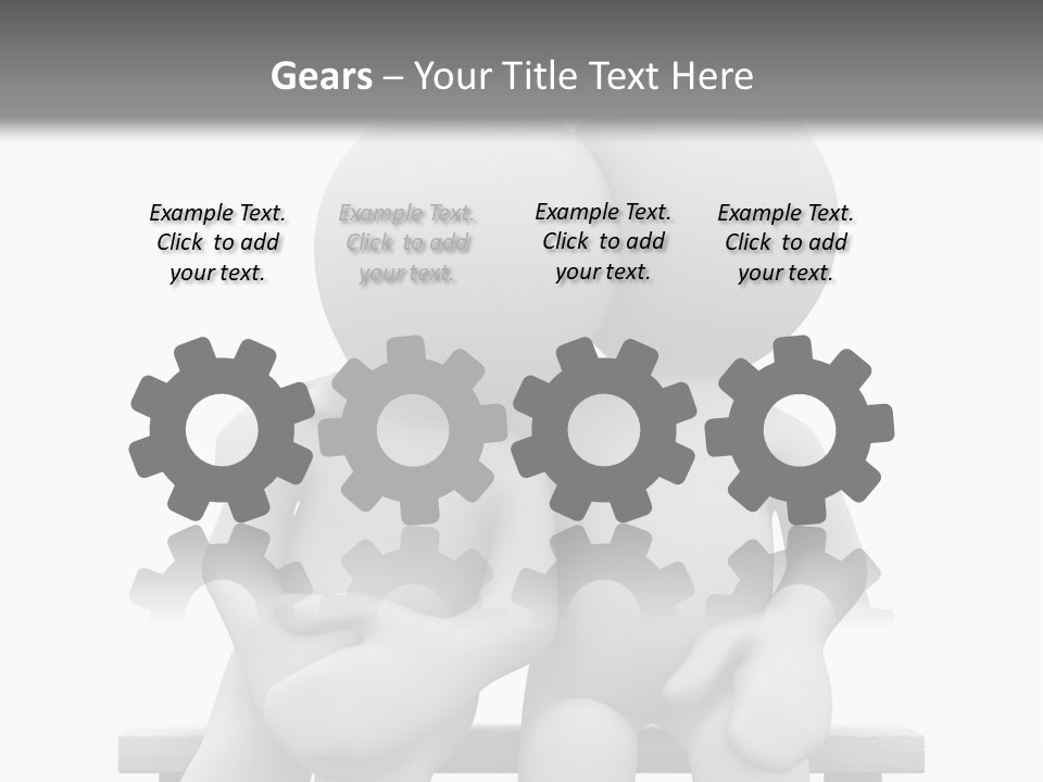 3D Cute Lovers Sit Bosom And Are Happy PowerPoint Template