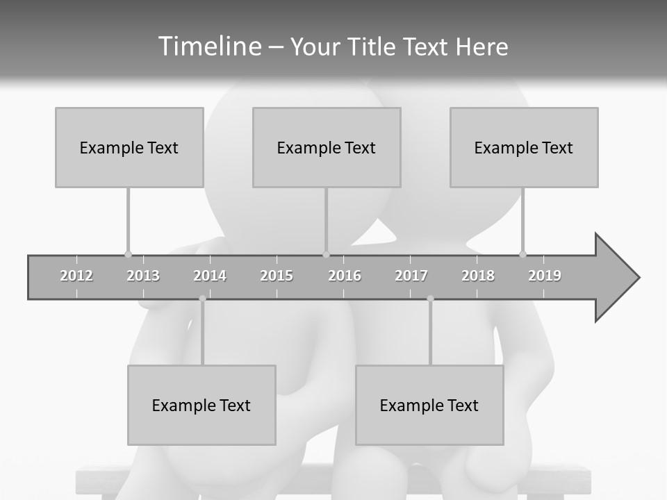 3D Cute Lovers Sit Bosom And Are Happy PowerPoint Template