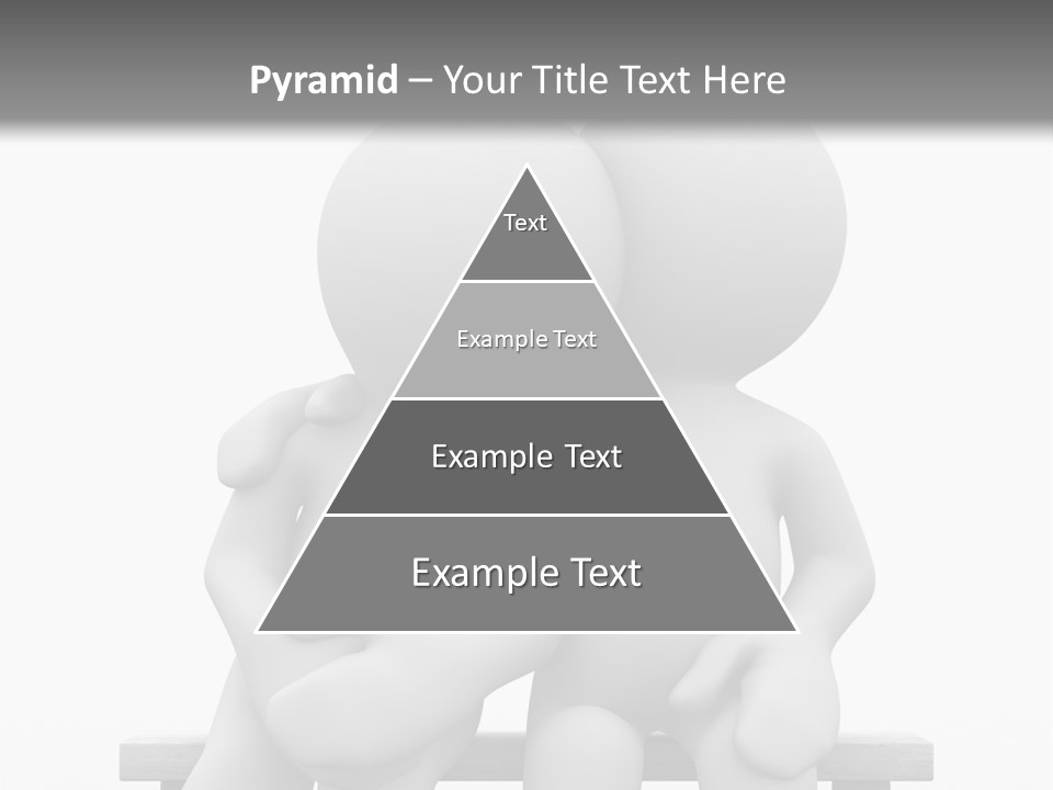 3D Cute Lovers Sit Bosom And Are Happy PowerPoint Template