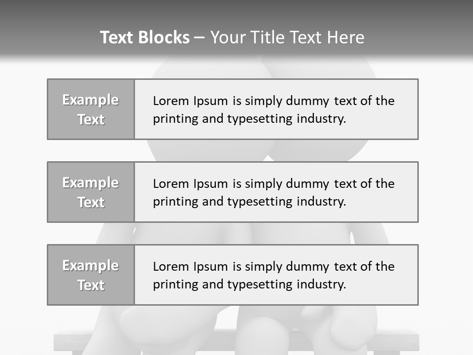 3D Cute Lovers Sit Bosom And Are Happy PowerPoint Template