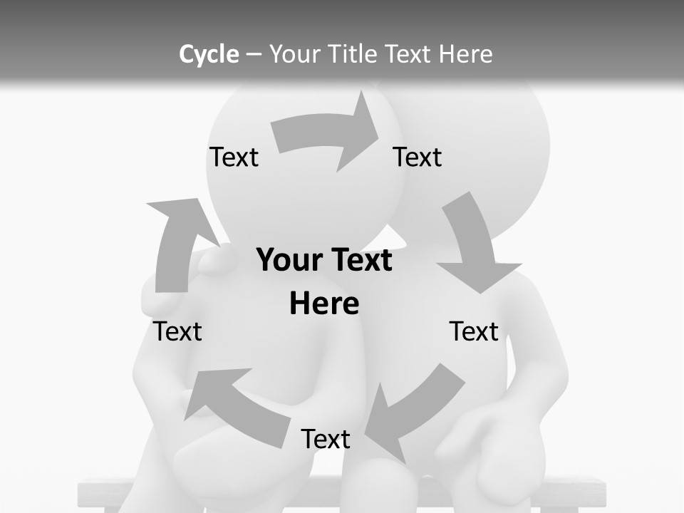 3D Cute Lovers Sit Bosom And Are Happy PowerPoint Template