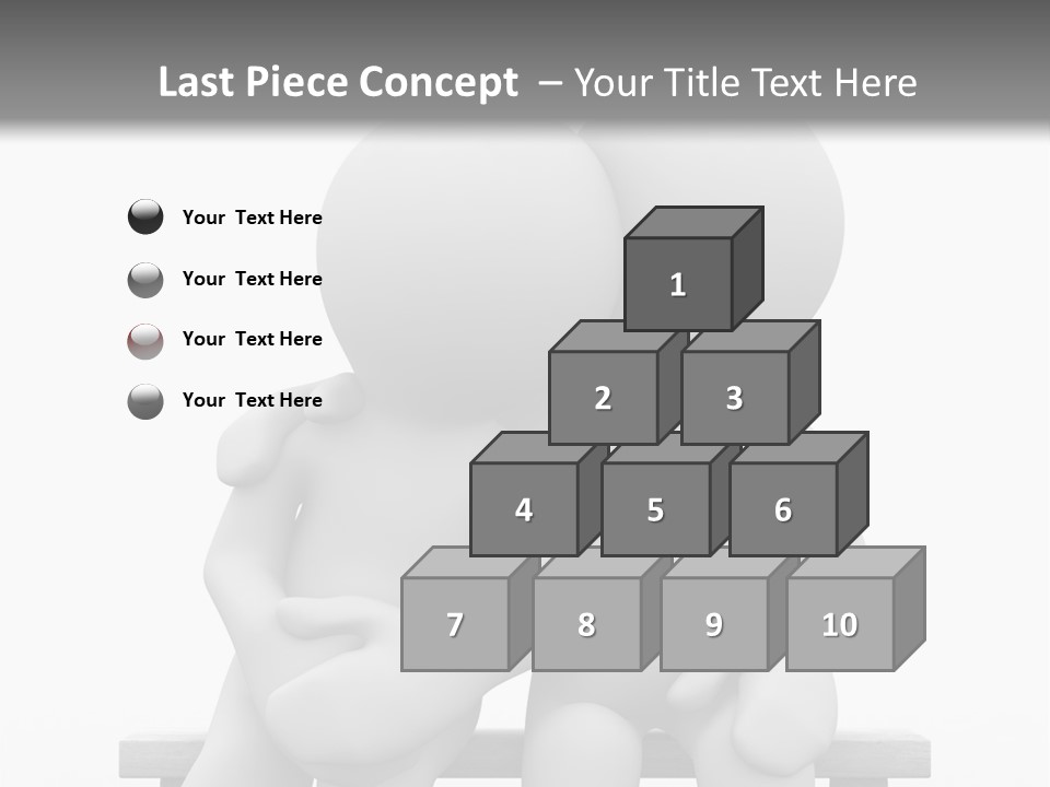 3D Cute Lovers Sit Bosom And Are Happy PowerPoint Template