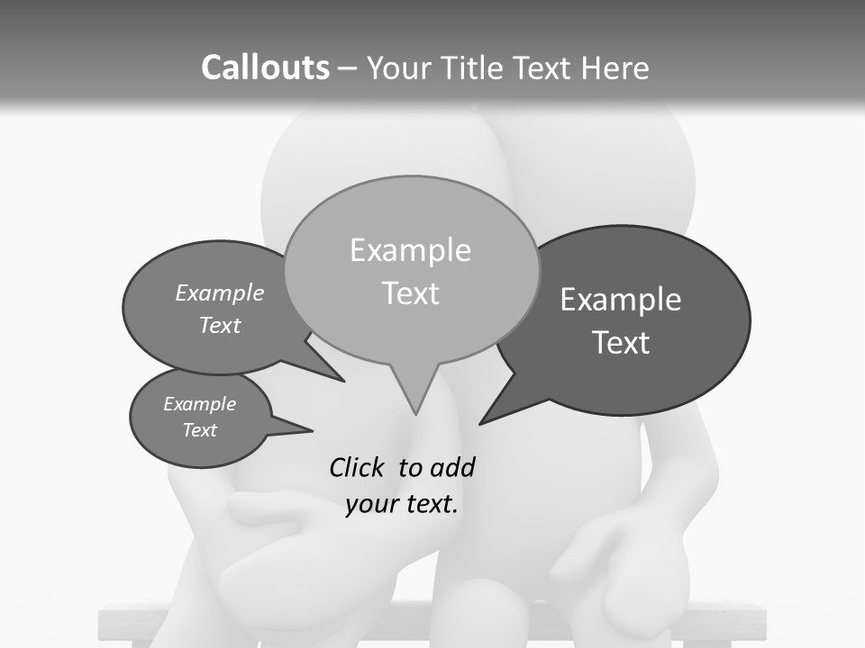 3D Cute Lovers Sit Bosom And Are Happy PowerPoint Template