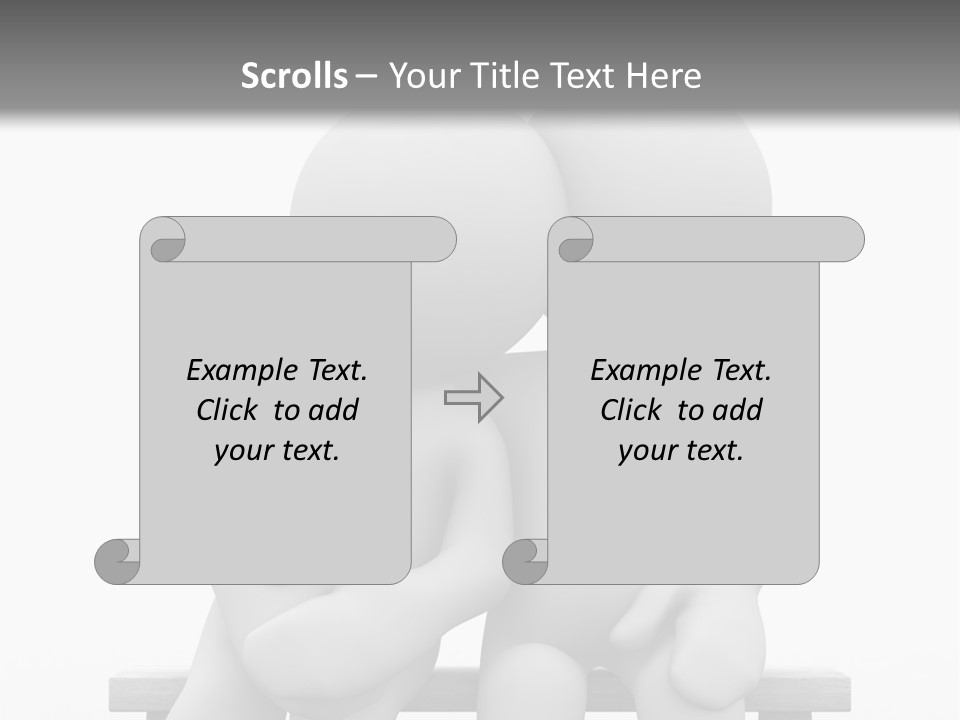 3D Cute Lovers Sit Bosom And Are Happy PowerPoint Template