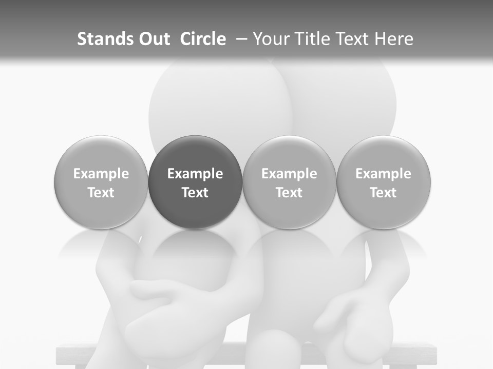 3D Cute Lovers Sit Bosom And Are Happy PowerPoint Template