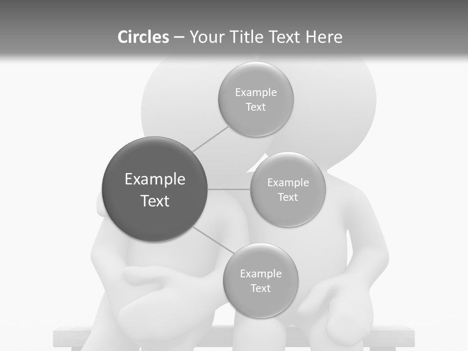 3D Cute Lovers Sit Bosom And Are Happy PowerPoint Template