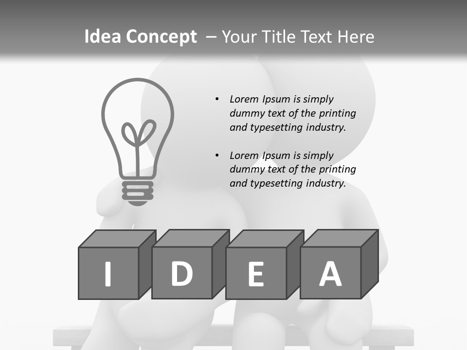 3D Cute Lovers Sit Bosom And Are Happy PowerPoint Template