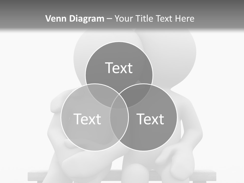 3D Cute Lovers Sit Bosom And Are Happy PowerPoint Template