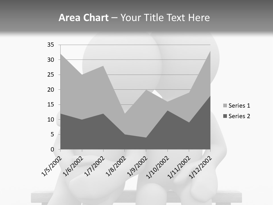 3D Cute Lovers Sit Bosom And Are Happy PowerPoint Template