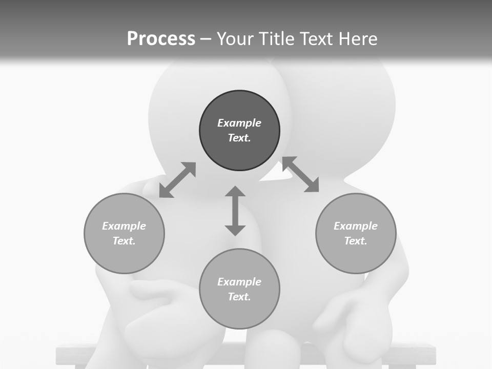 3D Cute Lovers Sit Bosom And Are Happy PowerPoint Template