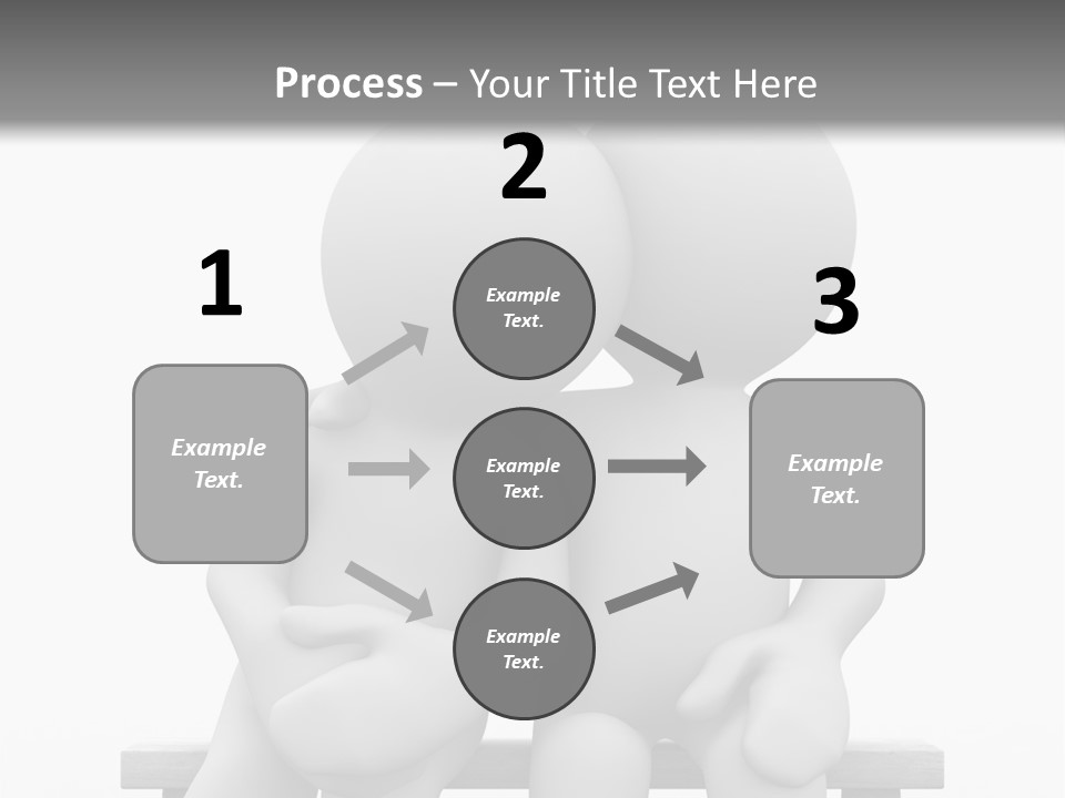 3D Cute Lovers Sit Bosom And Are Happy PowerPoint Template