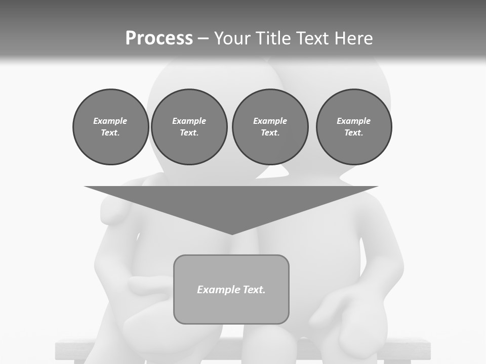 3D Cute Lovers Sit Bosom And Are Happy PowerPoint Template
