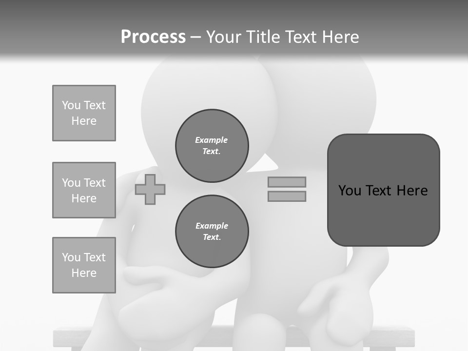 3D Cute Lovers Sit Bosom And Are Happy PowerPoint Template