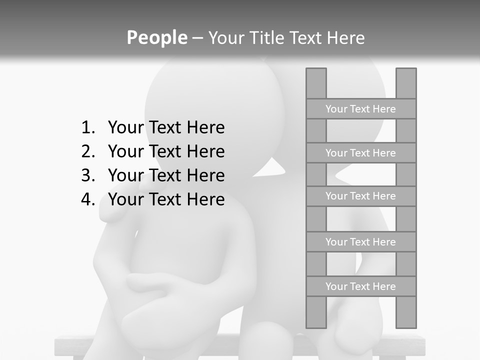 3D Cute Lovers Sit Bosom And Are Happy PowerPoint Template