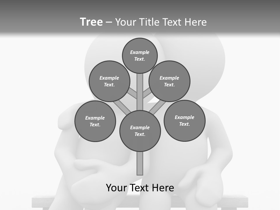 3D Cute Lovers Sit Bosom And Are Happy PowerPoint Template