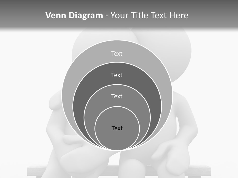 3D Cute Lovers Sit Bosom And Are Happy PowerPoint Template