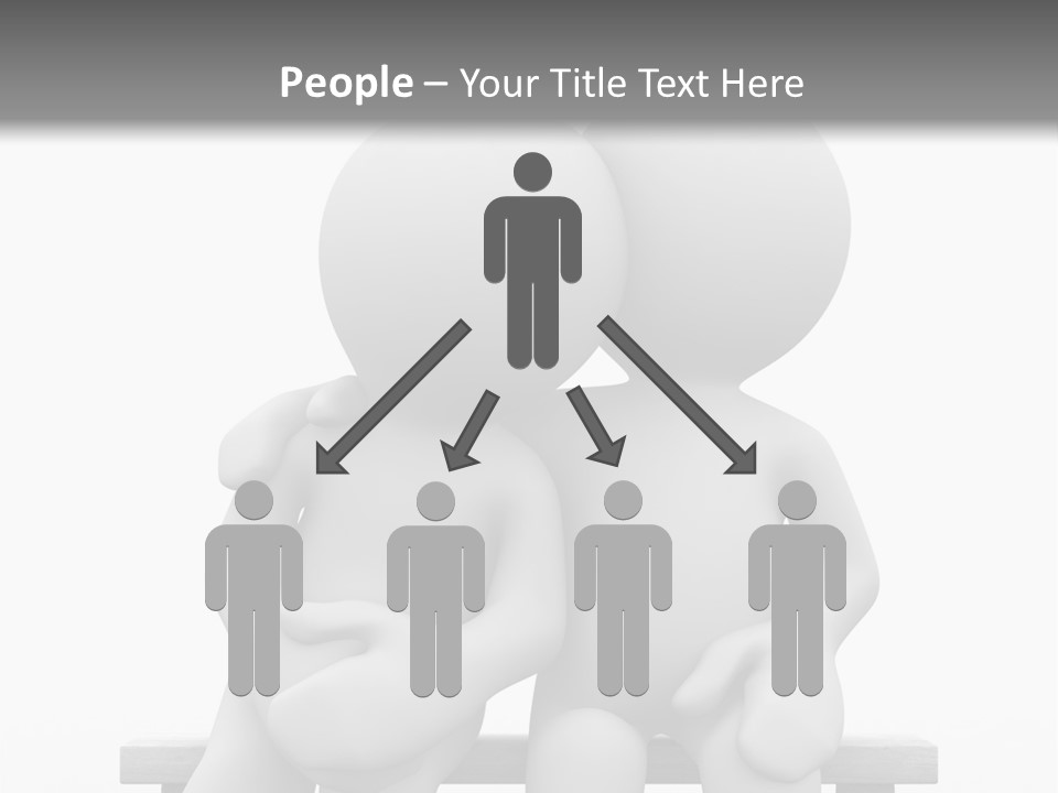 3D Cute Lovers Sit Bosom And Are Happy PowerPoint Template