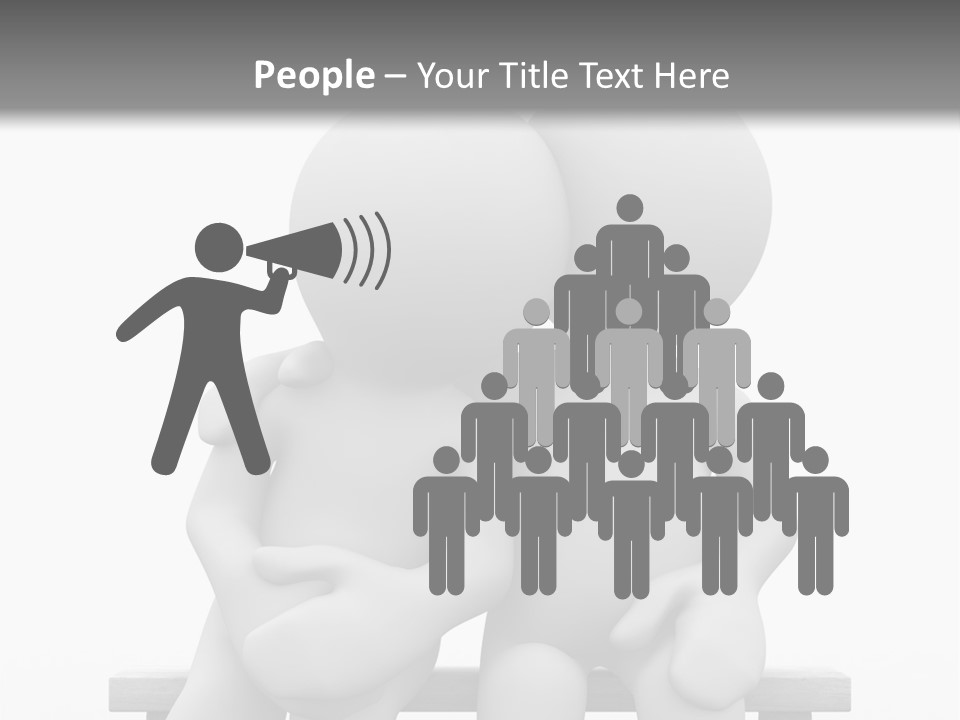 3D Cute Lovers Sit Bosom And Are Happy PowerPoint Template