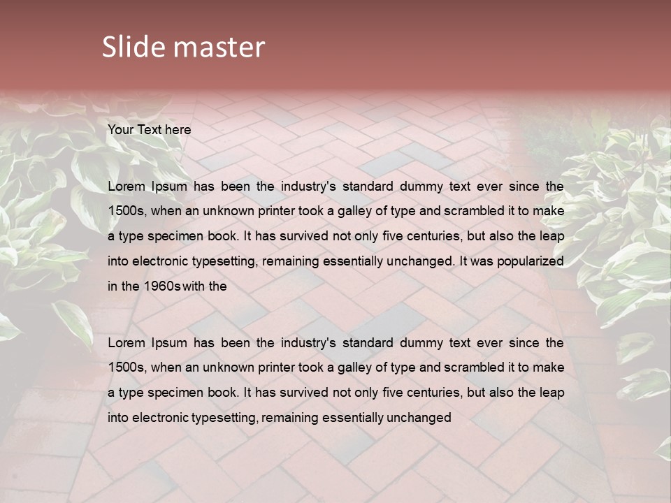 Brick Sidewalk - Geometric Pattern PowerPoint Template