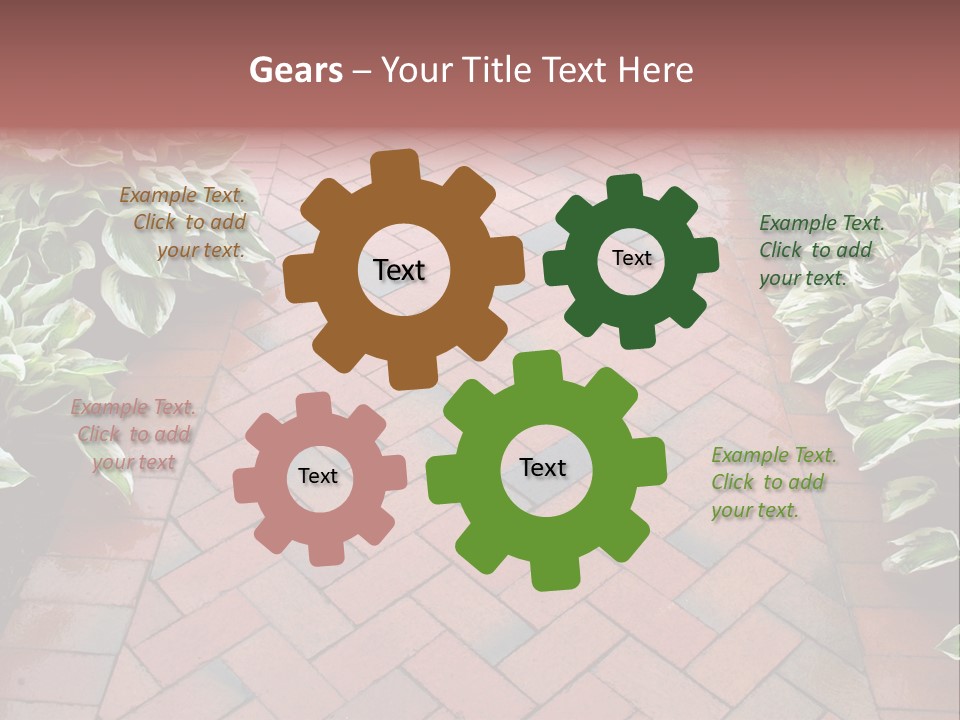 Brick Sidewalk - Geometric Pattern PowerPoint Template