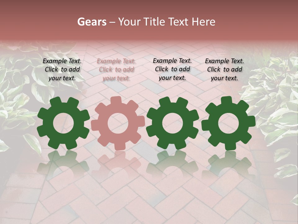 Brick Sidewalk - Geometric Pattern PowerPoint Template