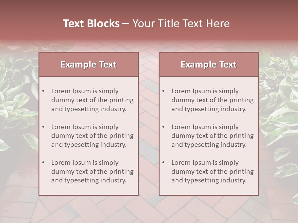 Brick Sidewalk - Geometric Pattern PowerPoint Template