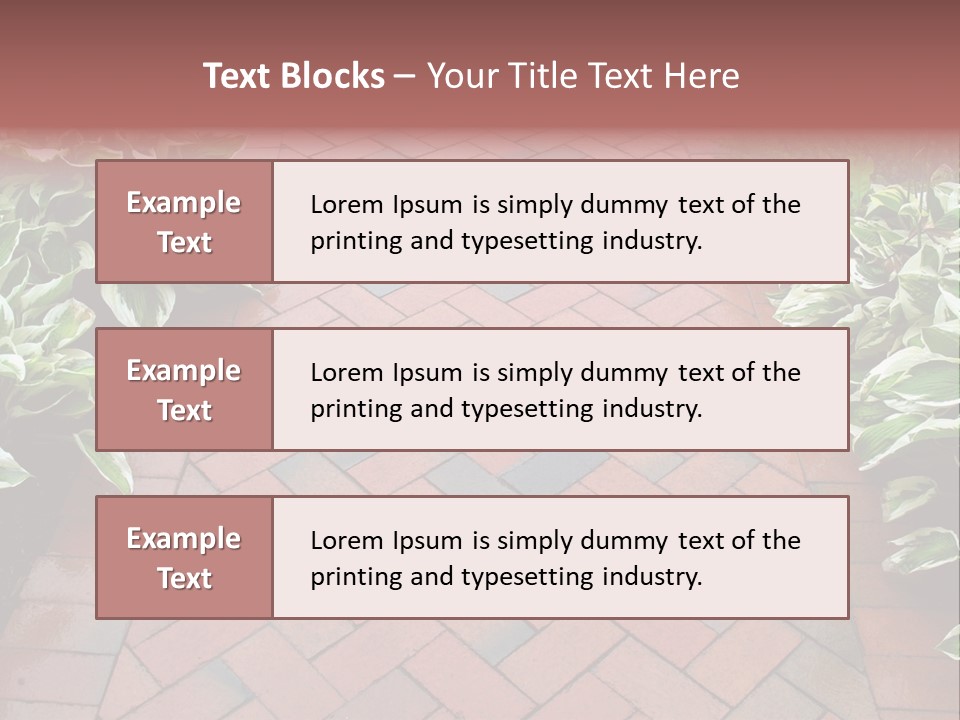 Brick Sidewalk - Geometric Pattern PowerPoint Template