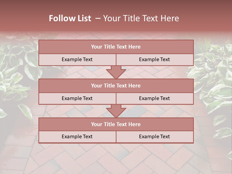 Brick Sidewalk - Geometric Pattern PowerPoint Template