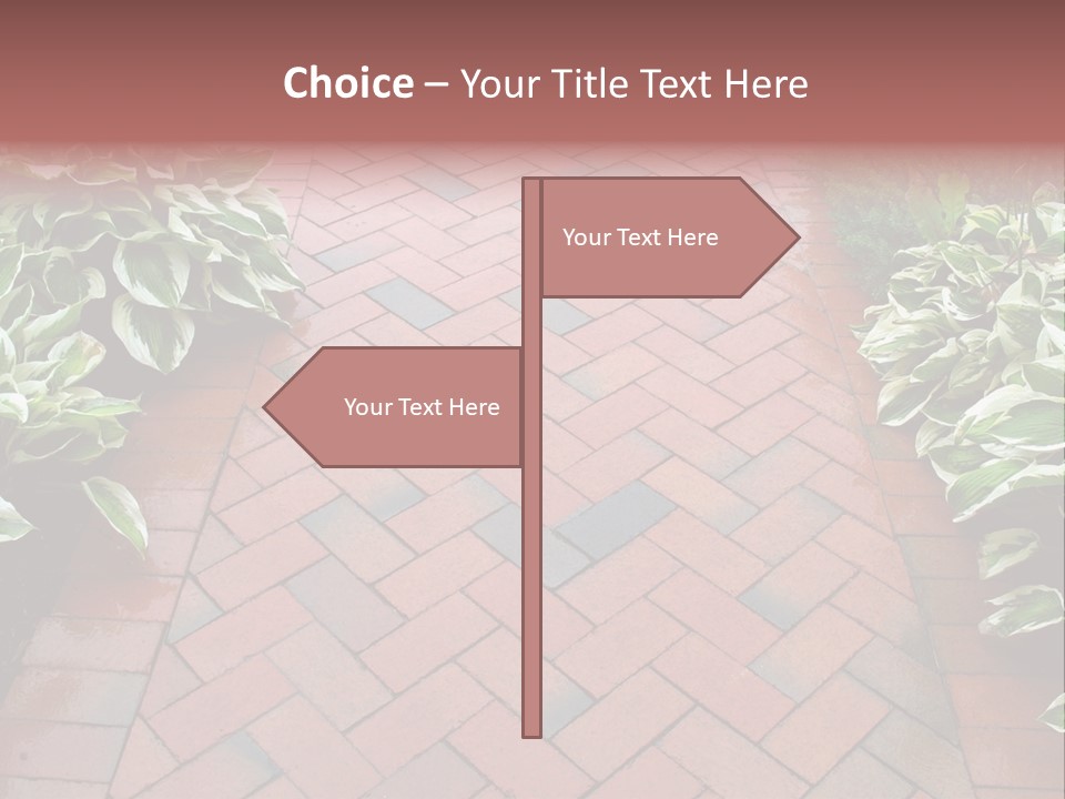 Brick Sidewalk - Geometric Pattern PowerPoint Template