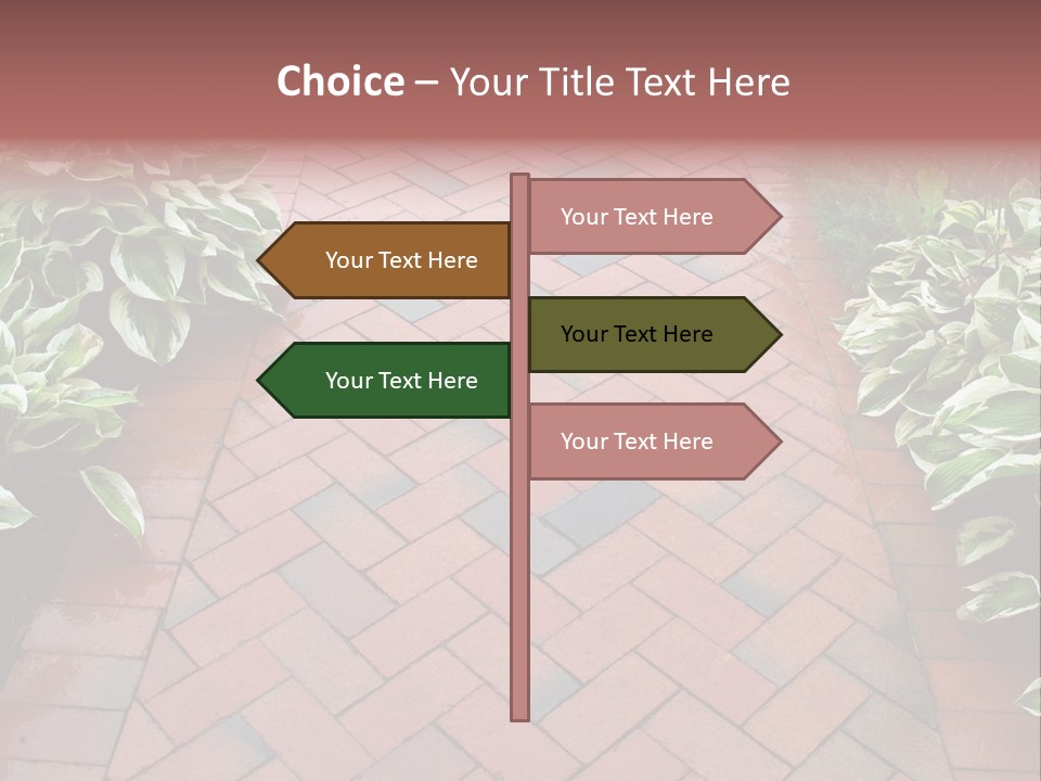 Brick Sidewalk - Geometric Pattern PowerPoint Template