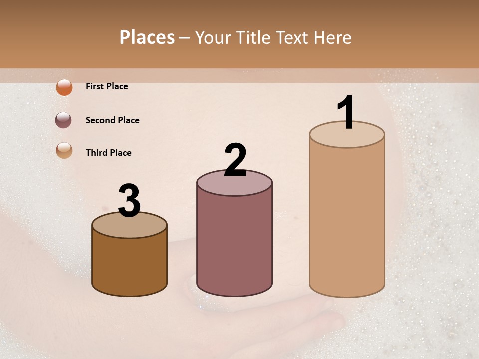 Pregnant Tummy With Hands In Bubble Bath PowerPoint Template