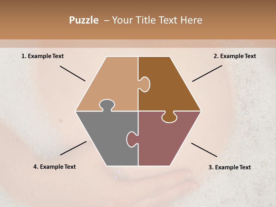 Pregnant Tummy With Hands In Bubble Bath PowerPoint Template