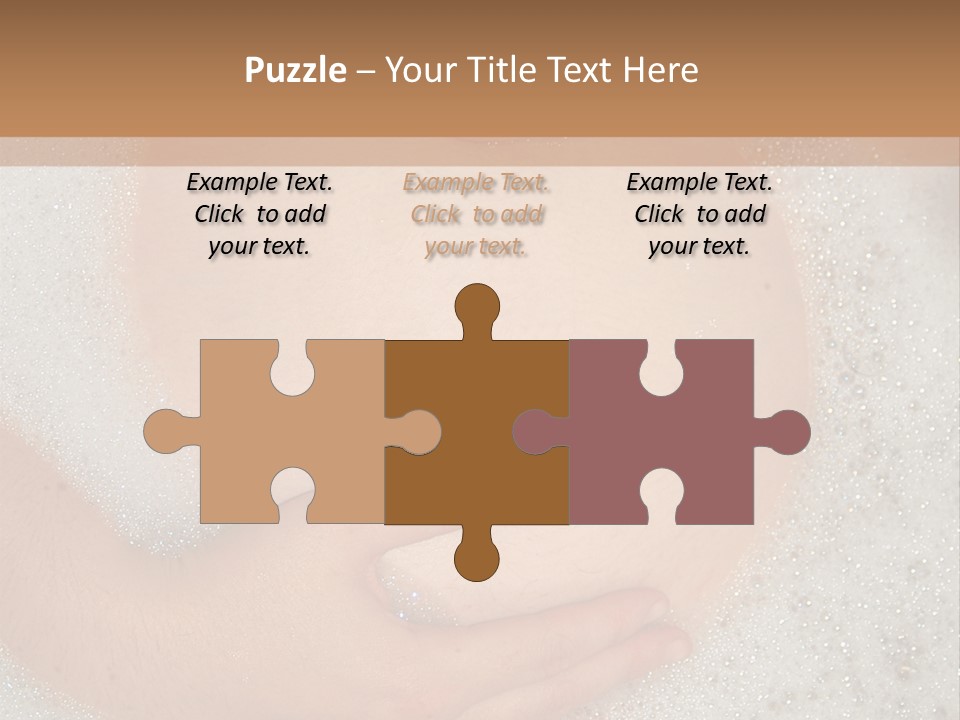 Pregnant Tummy With Hands In Bubble Bath PowerPoint Template