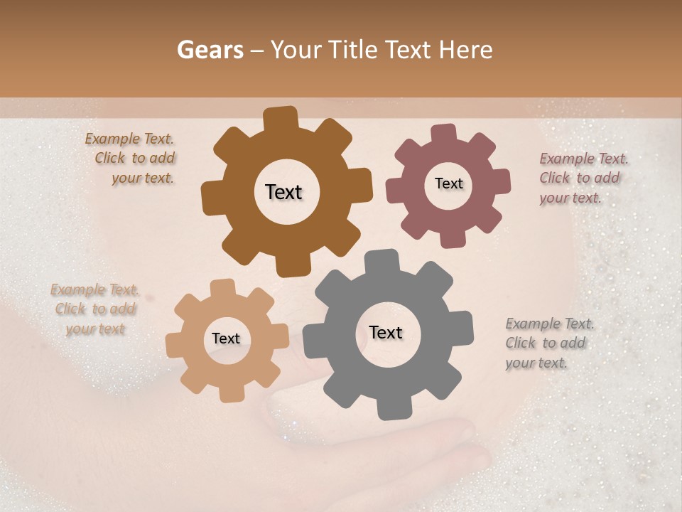 Pregnant Tummy With Hands In Bubble Bath PowerPoint Template