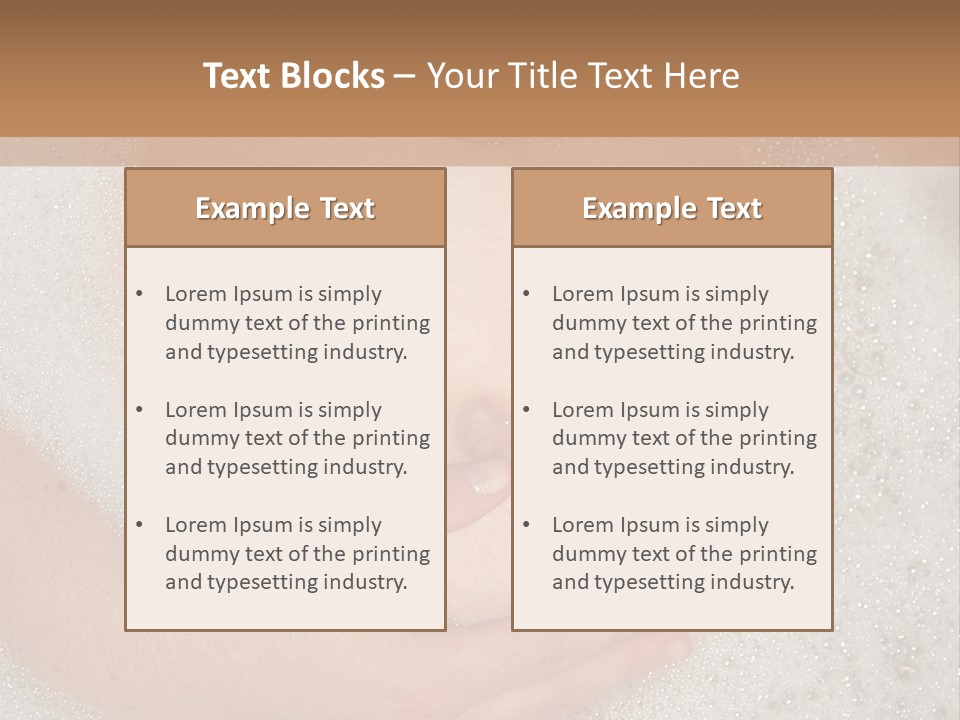 Pregnant Tummy With Hands In Bubble Bath PowerPoint Template