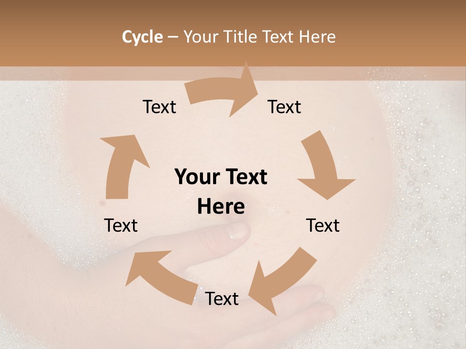 Pregnant Tummy With Hands In Bubble Bath PowerPoint Template